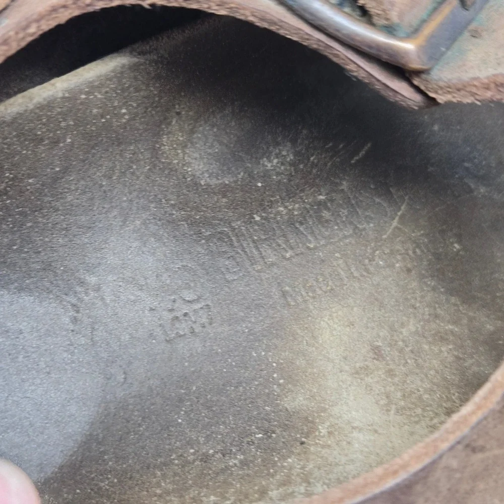 Birkenstock Milano Leather Sandals Brown Oiled Leather Backstrap Mens 40 L9 M7